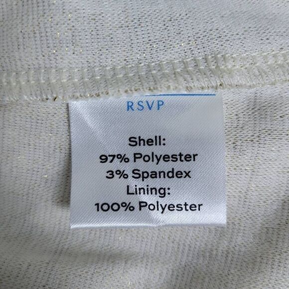 Draper James Womens Tiered Dress Cream Gold Metallic Size XXL Cottagecore NWT - Picture 6 of 9